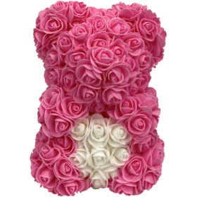 Rosenbär 25cm – Rosa Pink – Herz