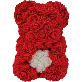 Rosenbär 25cm - Rot - Herz
