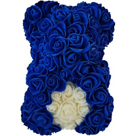 Rosenbär 25cm - Dunkelblau - Herz