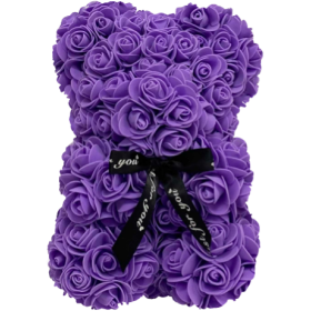 Rosenbär 25cm – Violett