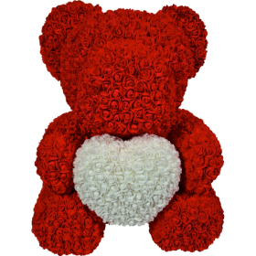 Rosenbär 70cm - Rot - Herz