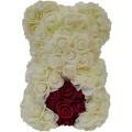 Rosenbär 25cm – Creme – Herz