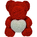 Rosenbär 70cm - Rot - Herz