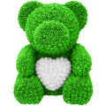 Rosenbär 70cm - Grun - Herz